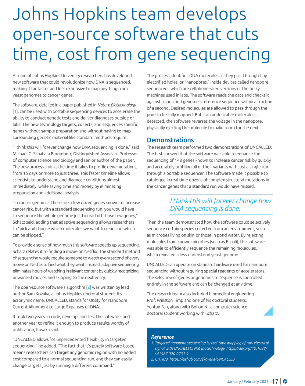 Johns Hopkins team develops opensource software that cuts time, cost