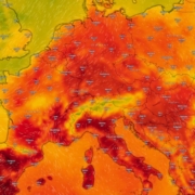 Europe heatwave map