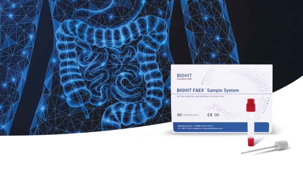 BIOHIT FAEX Sample System serves as both a standard stool test tube and convenient dropper.