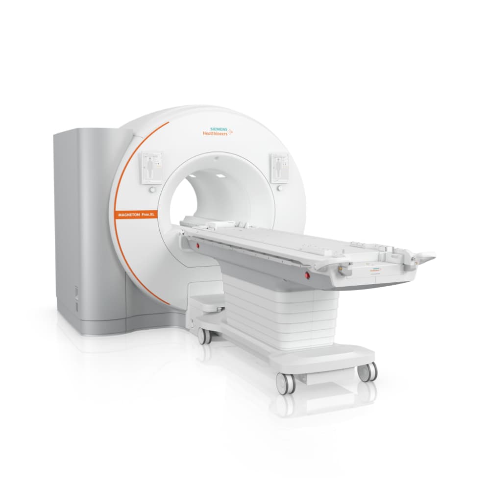 An optionally lifted magnet and the extra-wide 100 cm flared bore opening of Magnetom Free.XL1 are designed to set a new standard for operator access; ergonomic studies suggest potential improvements in endurance and reduced fatigue for interventionalists during procedures.