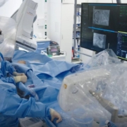 Professor Samuel Tobias Sossalla, MD, director of cardiology at Kerckhoff Clinic Bad Nauheim and University Clinic Gießen, Germany, is working with the new Artis icono.explore floor with Optiq AI.