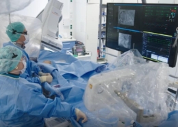 Professor Samuel Tobias Sossalla, MD, director of cardiology at Kerckhoff Clinic Bad Nauheim and University Clinic Gießen, Germany, is working with the new Artis icono.explore floor with Optiq AI.